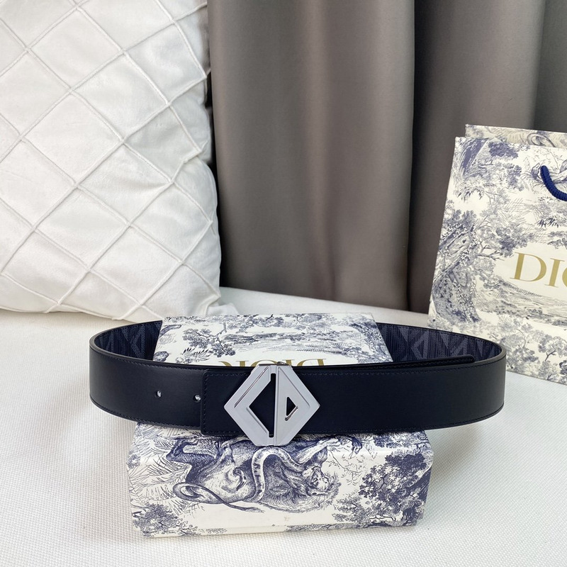 d*or black cd Di*m*nd canvas and smooth calfskin silver