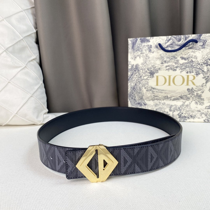 d*or black cd Di*m*nd canvas and smooth calfskin gold
