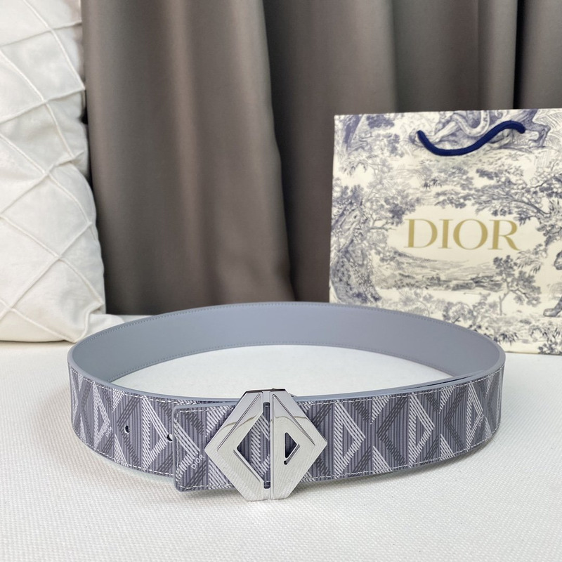 d*or gray cd Di*m*nd canvas and smooth calfskin silver