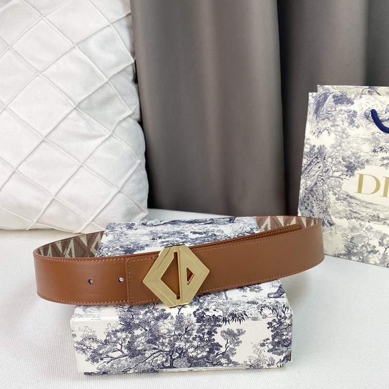 d*or brown cd Di*m*nd canvas and smooth calfskin gold