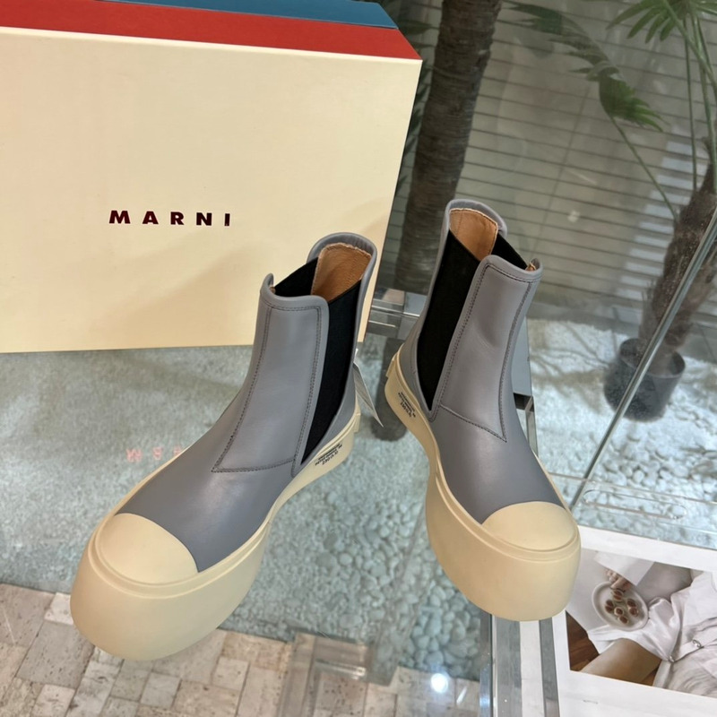 Marni Pablo Chelsea Boots Grey