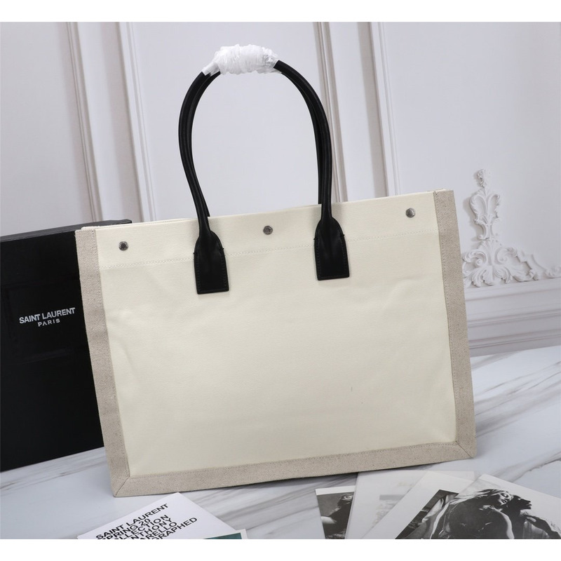 Saint Laurent Rive Gauche logo Tote Bag