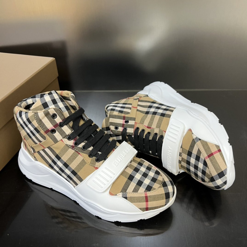 B**rry vintage check cotton sneakers