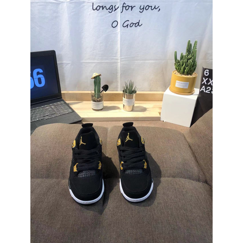 Air Jordan 4 Retro ''Royalty'' Black Kid Sneaker