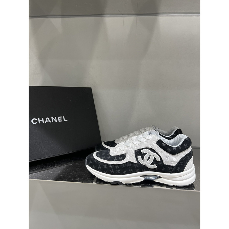 Ch*el casual style unisex street style logo low-top sneakers