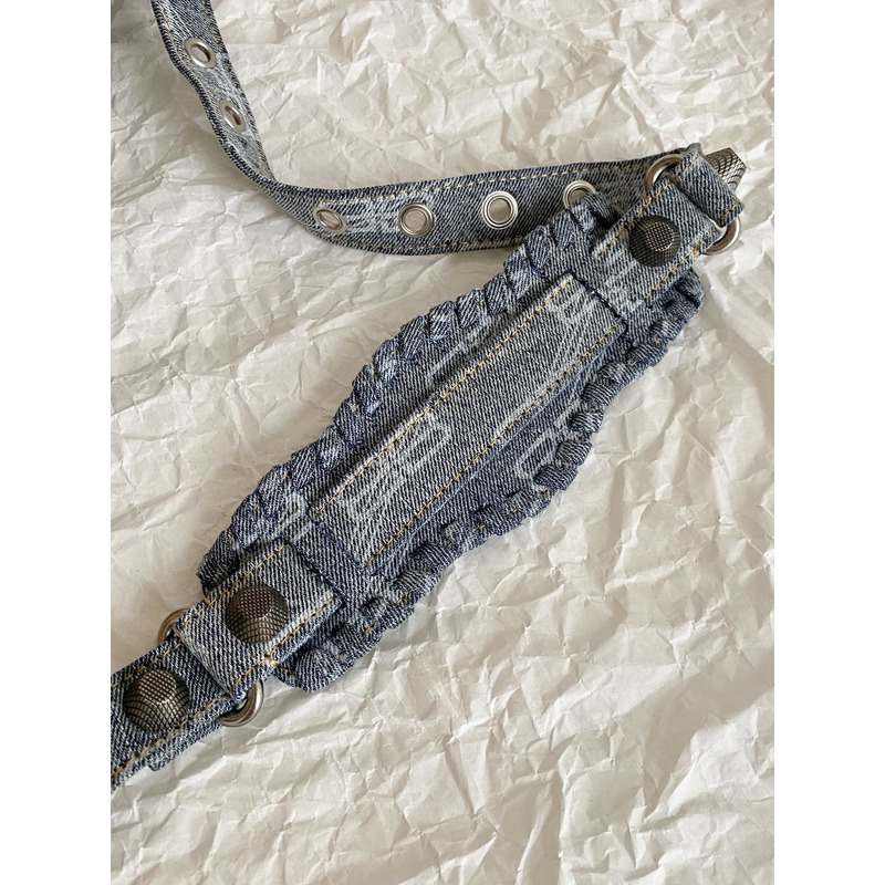 Ba*len*cia*ga neo cagole denim shoulder bag