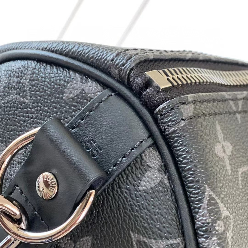 l**is V*t*n black monogram eclipse keepall bandouliere 55 duffle bag