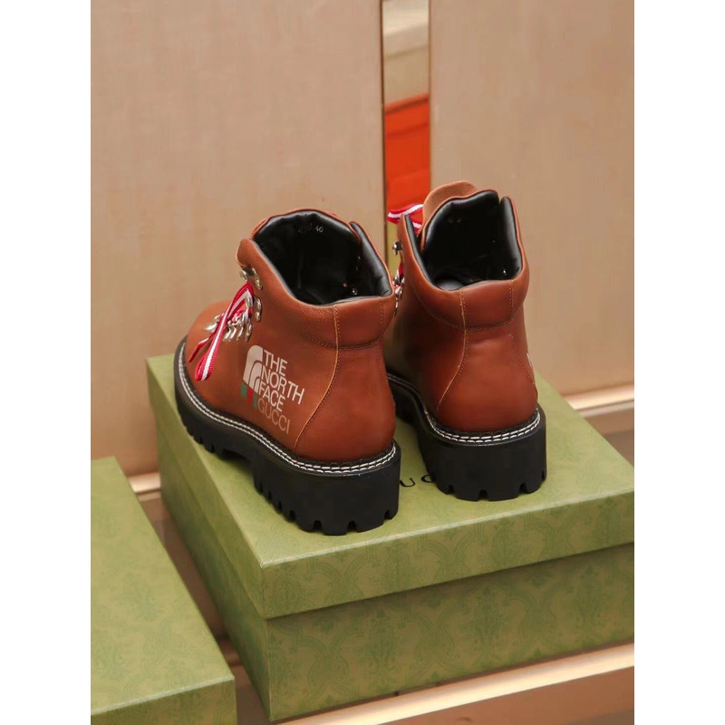 g*u*i x the n0*h F**e leather ankle boots brown