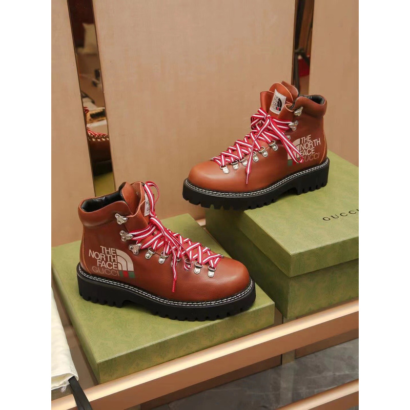 g*u*i x the n0*h F**e leather ankle boots brown