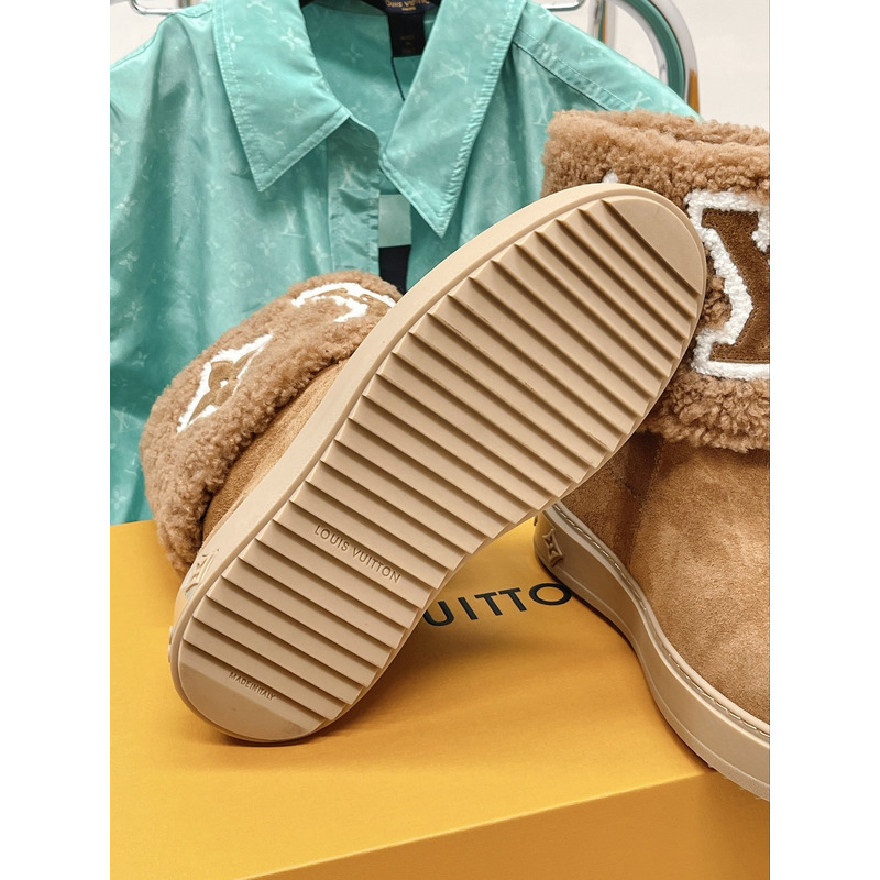 l**is V*t*n snowdrop flat ankle boots cognac