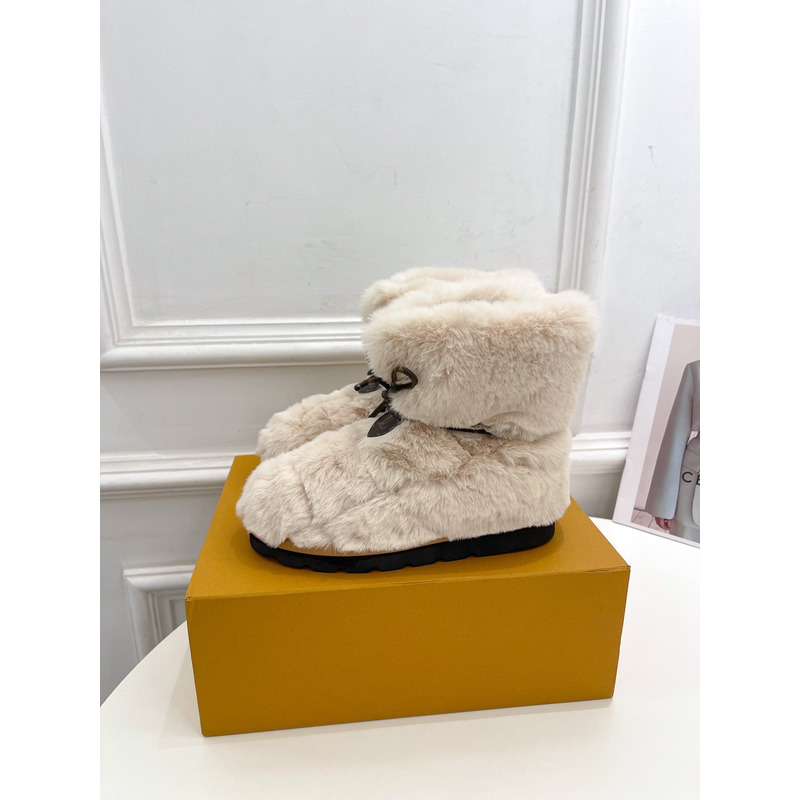 l**is V*t*n pillow comfort flat ankle boots white