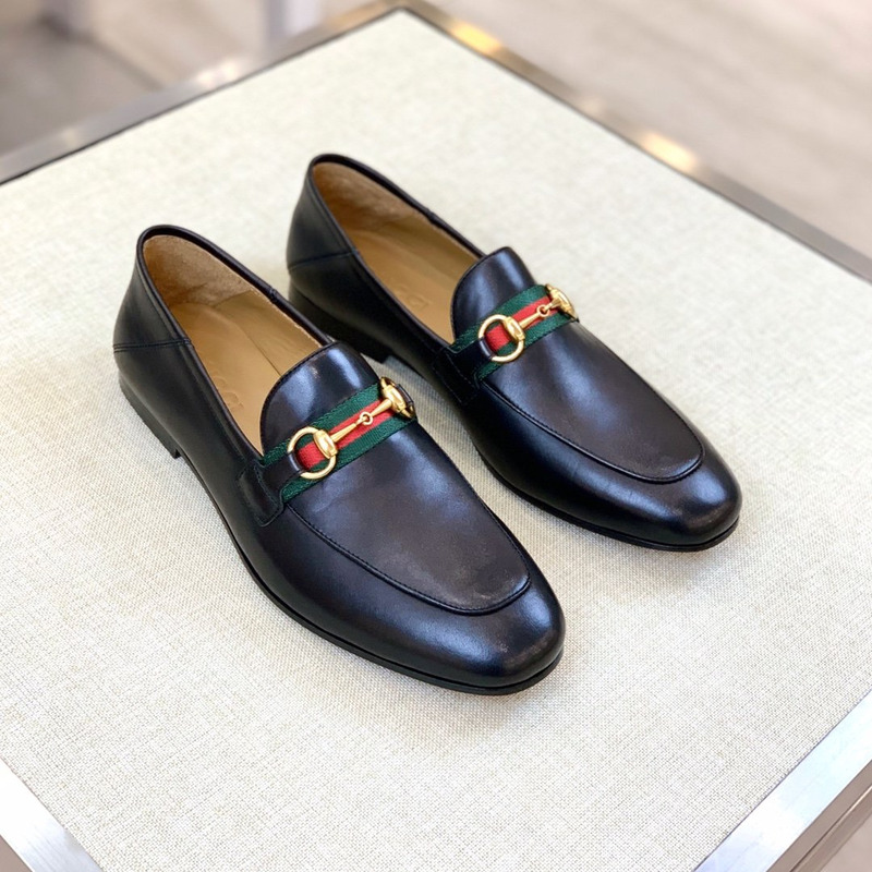 G*u*i  leather horsebit loafers