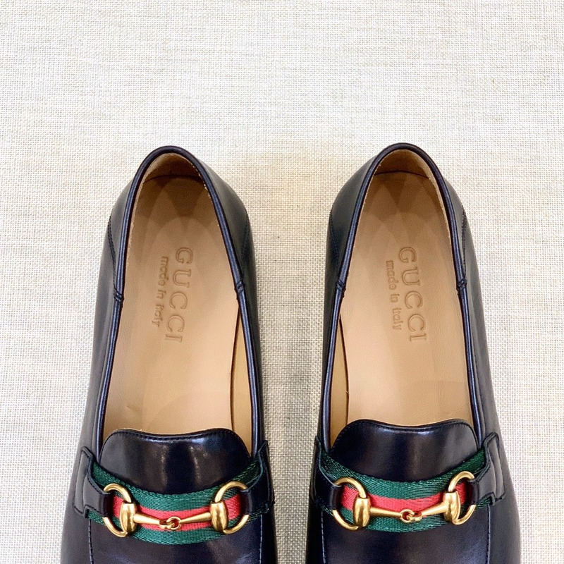 G*u*i  leather horsebit loafers