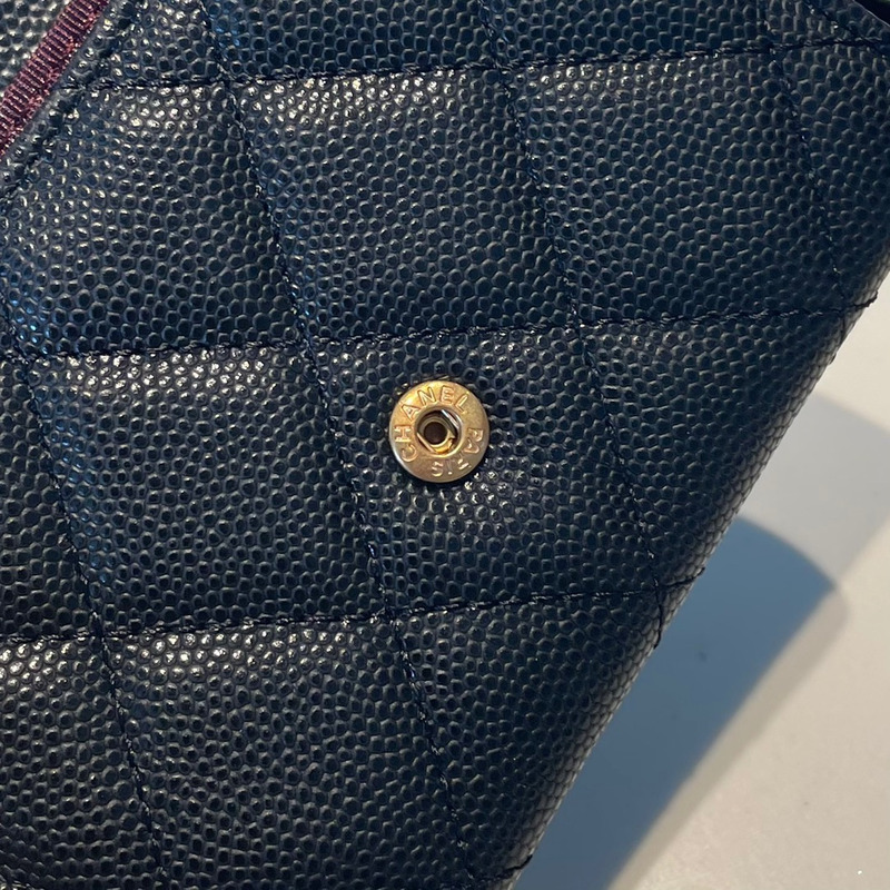 Ch*el classic flap wallet black