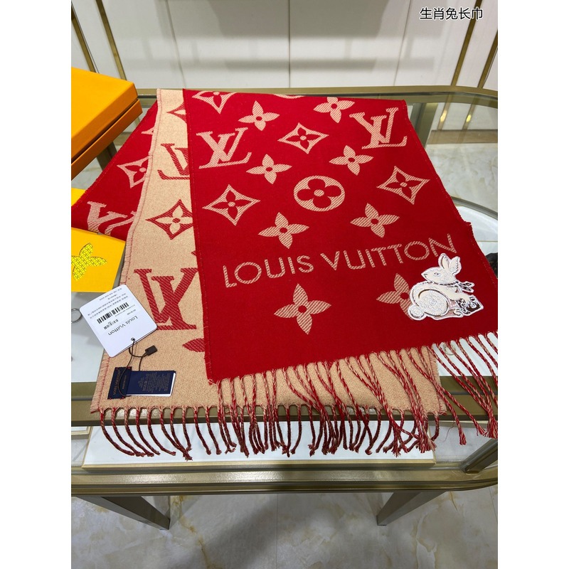 l**is V*t*n 2023 year of rabbit scarf red 34*180cm