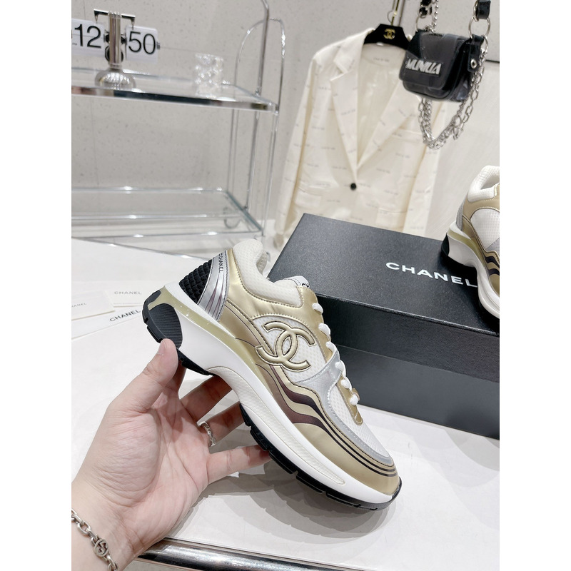 Ch*el cc runner gold laminate bag