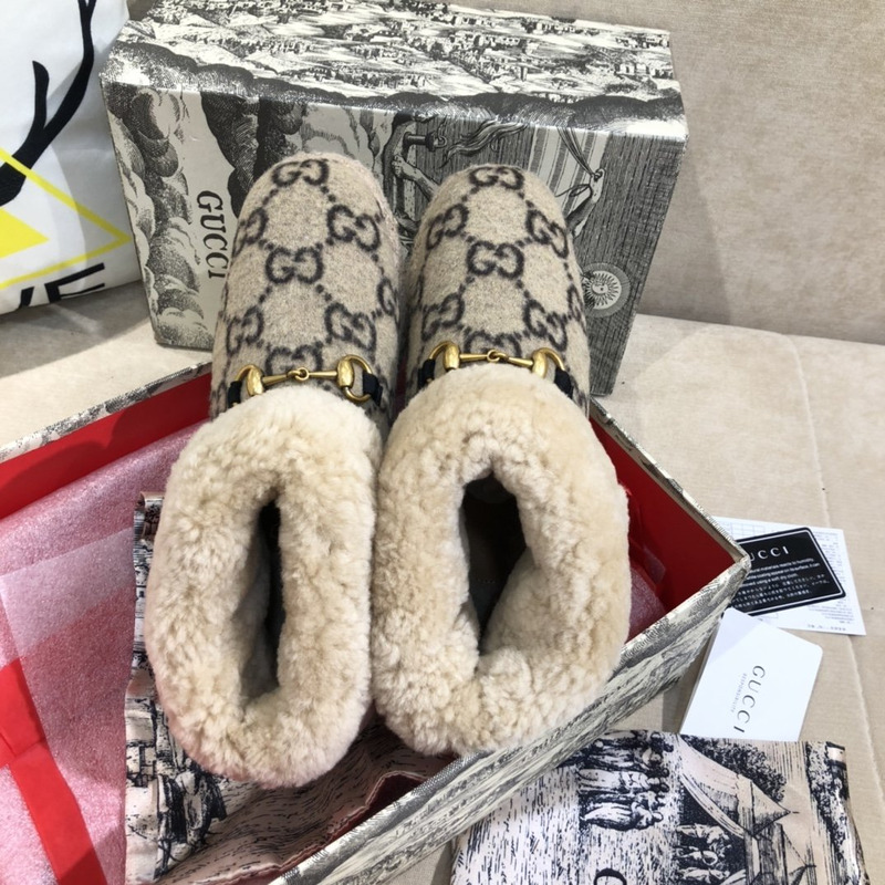 G*u*i fria horsebit gg wool shearling collar high top booties ebnoy