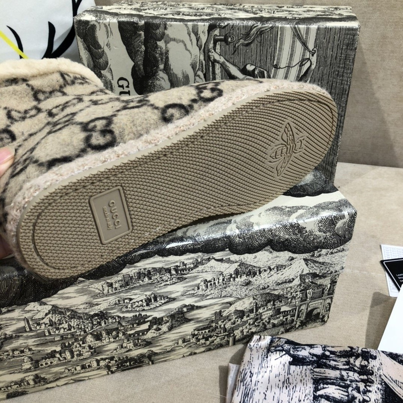 G*u*i fria horsebit gg wool shearling collar high top booties ebnoy