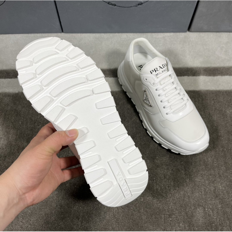 Pra*a prax 01 sneakers re-nylon brushed leather white