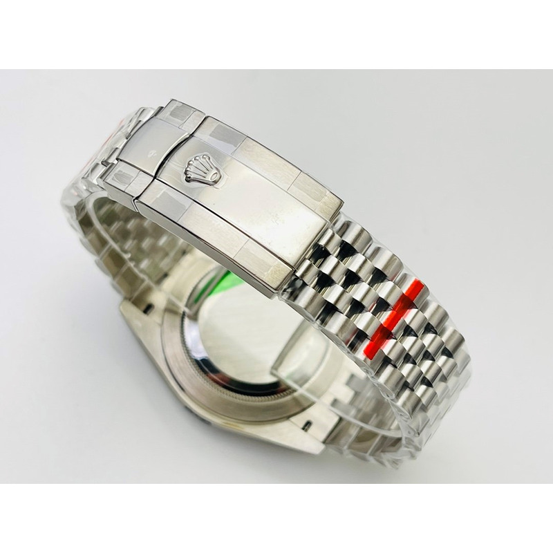 rolex stainless steel grey dial Di*m*nds inside  41mm