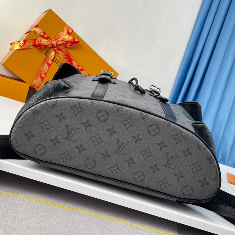 l**is V*t*n christopher reverse monogram eclipse backpack bag black mm