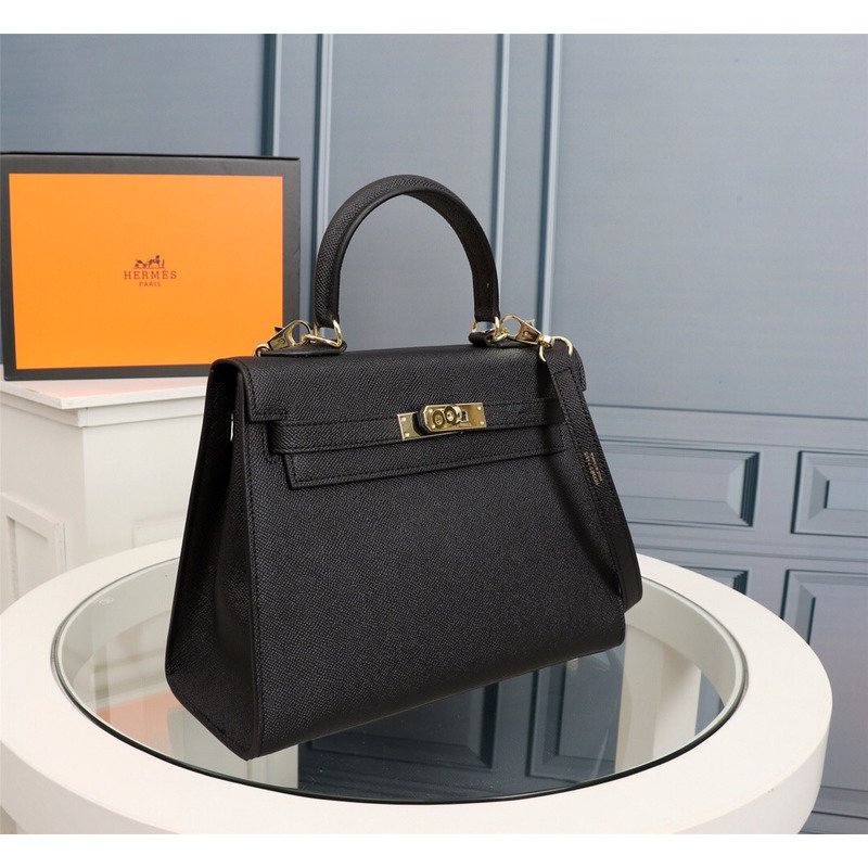 H**mes gold epsom sellier kelly 28 gold hardware black