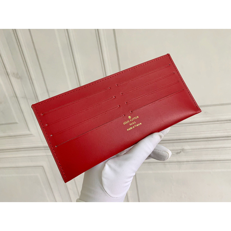 l**is V*t*n pochette felicie wallet chain red