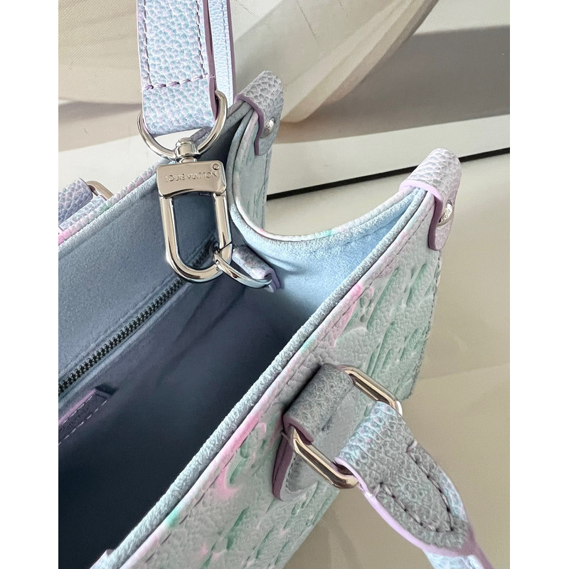 l**is V*t*n  green, and blue summer stardust onthego pm silver hardware