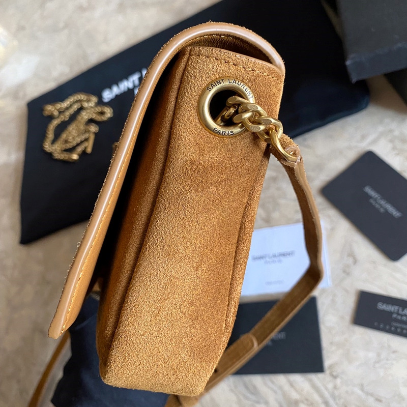 Saint Laurent Kate Brown Suede Leather