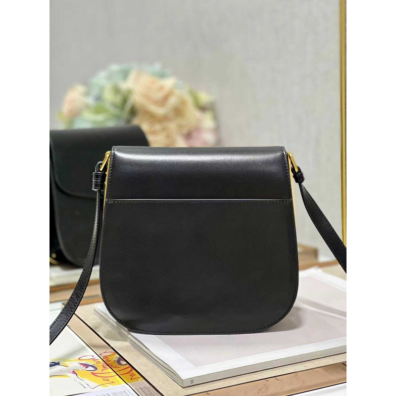 D*or bobby frame bag black calfskin
