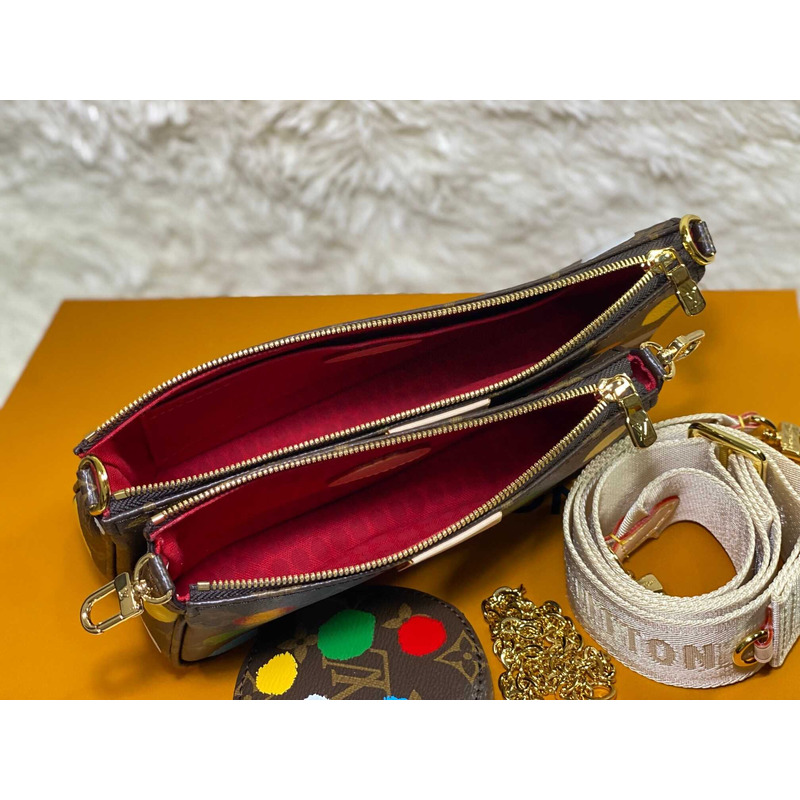 l**is V*t*n x yayoi kusama multi pochette accessoires monogram multicolor