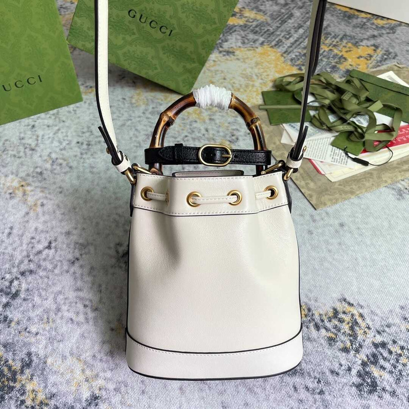 G*u*i diana mini bucket bag white