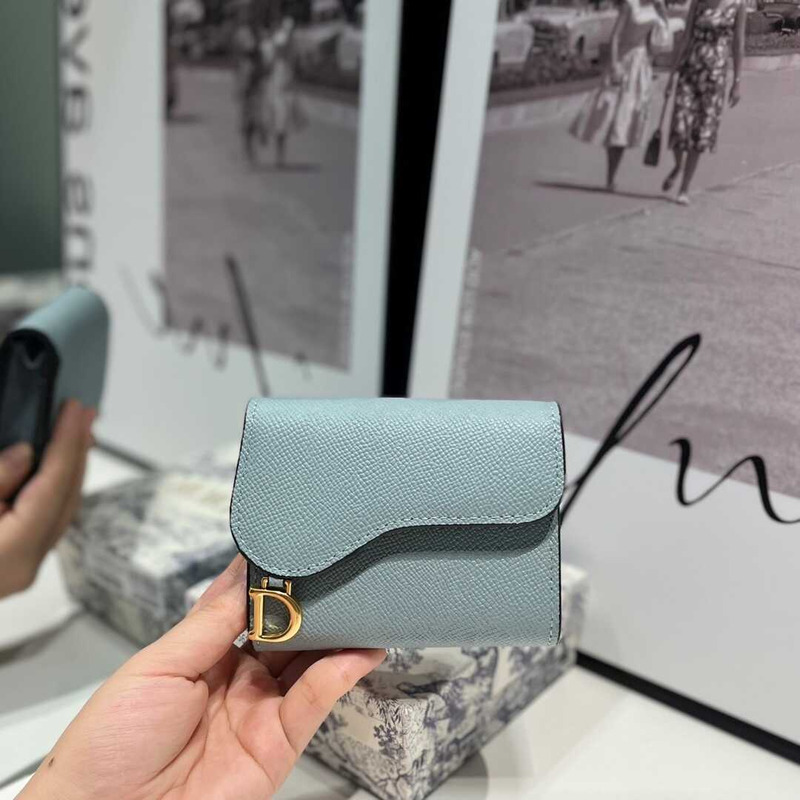 D*or saddle lotus wallet blue