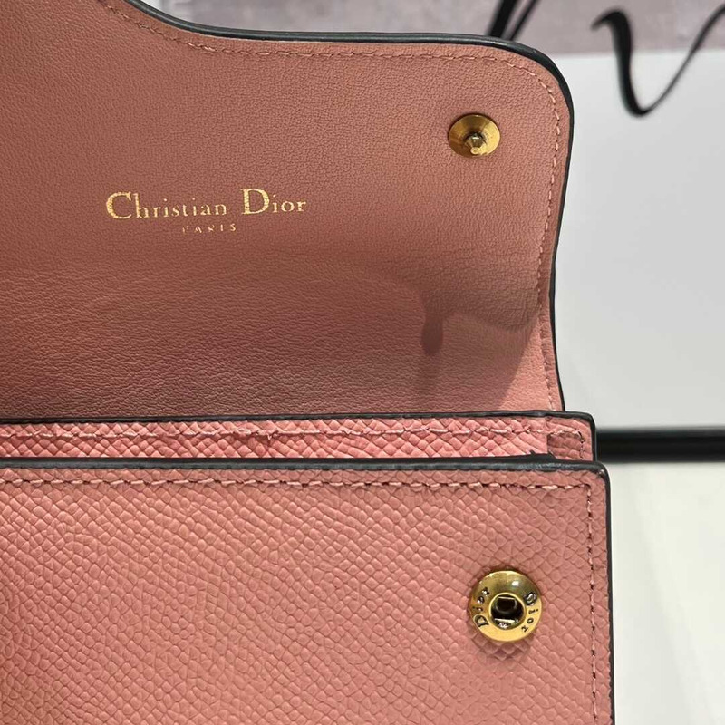 D*or saddle lotus wallet pink