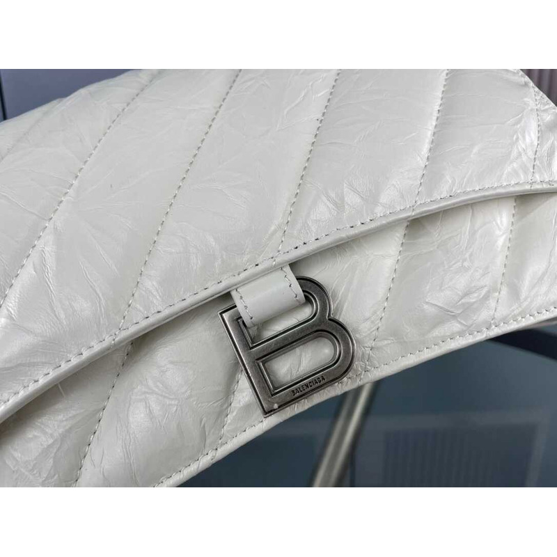 Ba*len*cia*ga quilted padded leather shoulder bag white