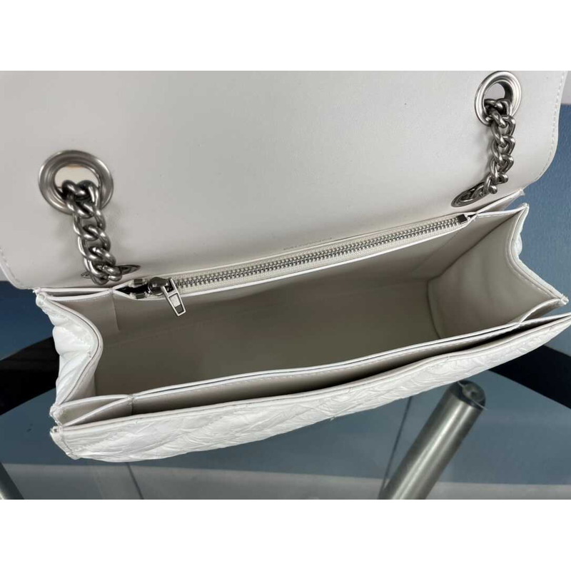 Ba*len*cia*ga quilted padded leather shoulder bag white
