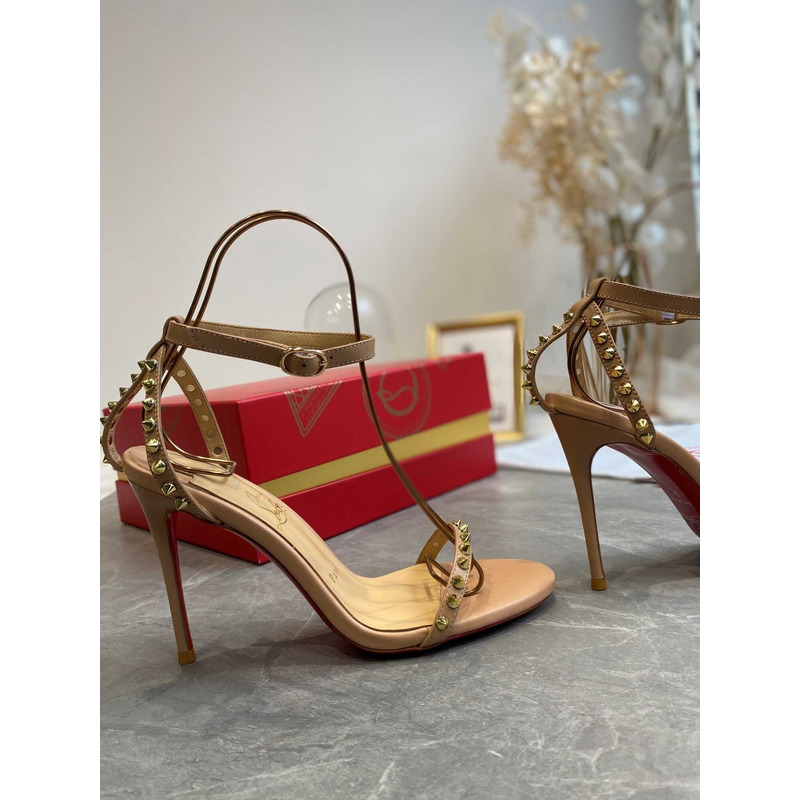 Ch**an louboutin so me heels beige