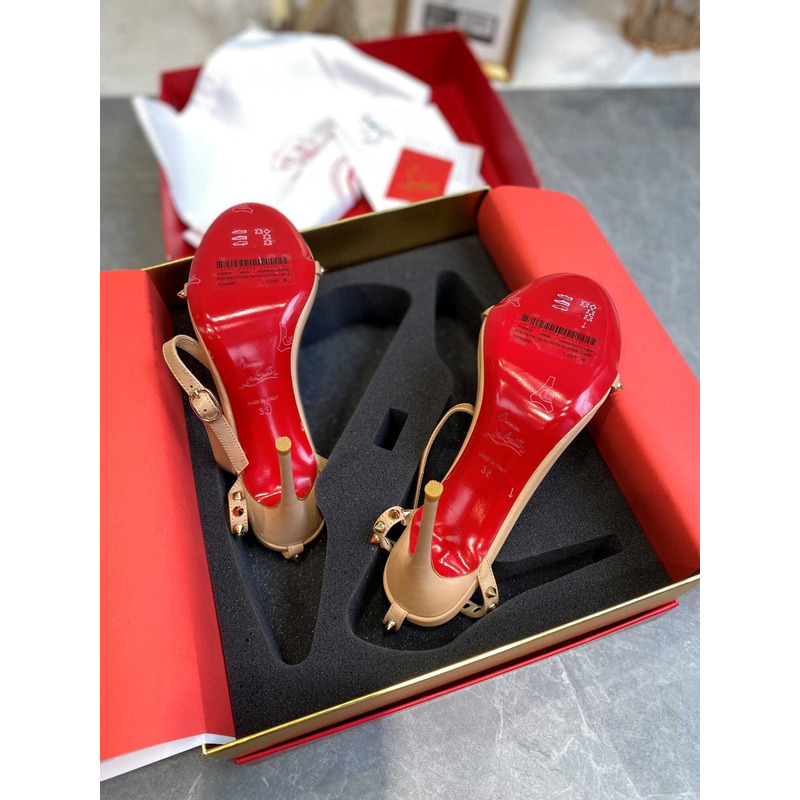 Ch**an louboutin so me heels beige