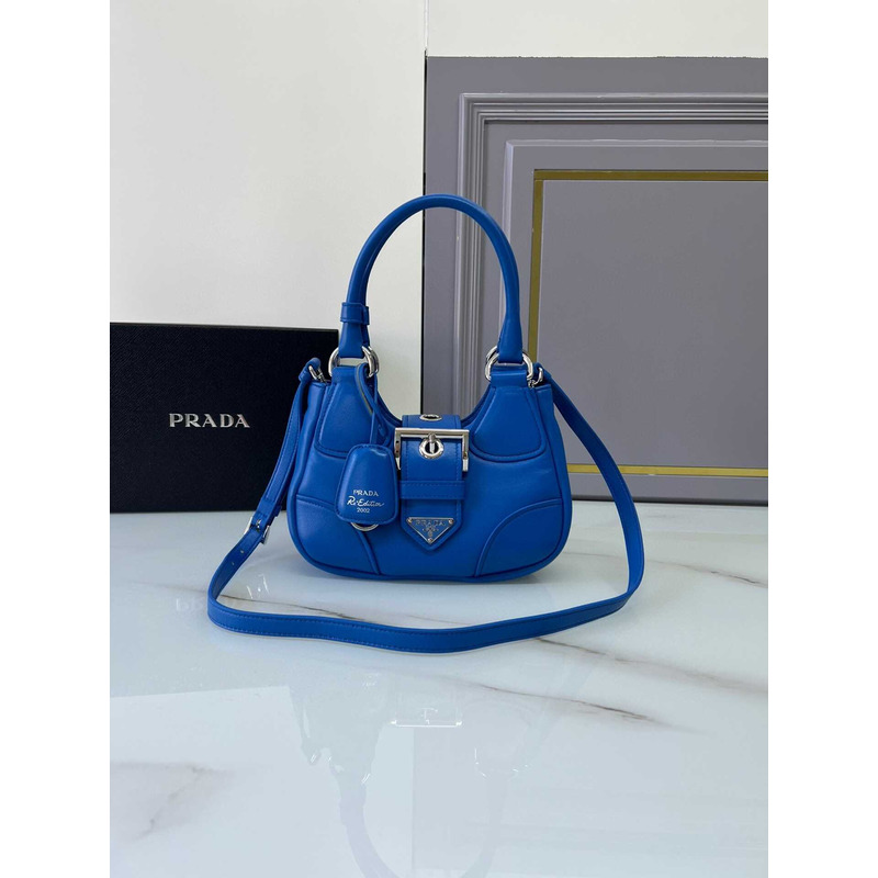 Pra*a moon padded nappa bag blue
