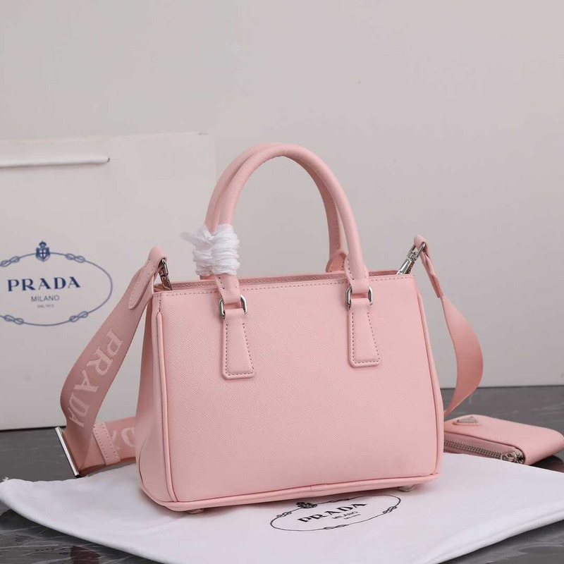 Pra*a galleria bag in saffiano leather pink