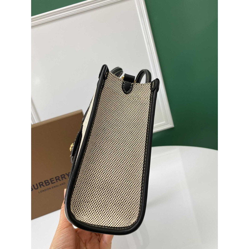 B**rry freya black canvas and leather freya tote bag