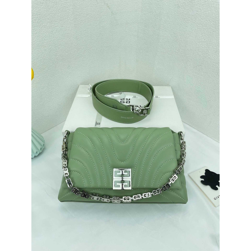 Givenchy 4G Soft Small Quilted Leather Shoulder Bag Green