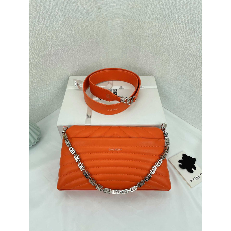 Givenchy Small 4G Crossbody Bag in Calf Leather Orange