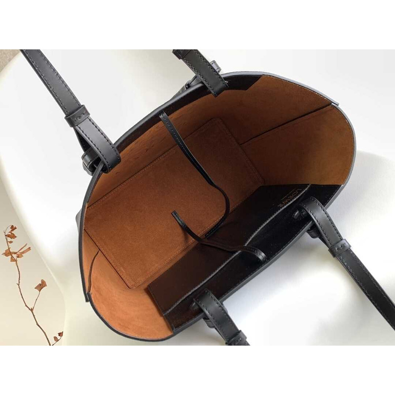 Loewe Small Anagram Tote In Classic Calfskin Black