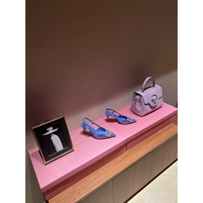 valentino glitter Di*m*nd high heel blue