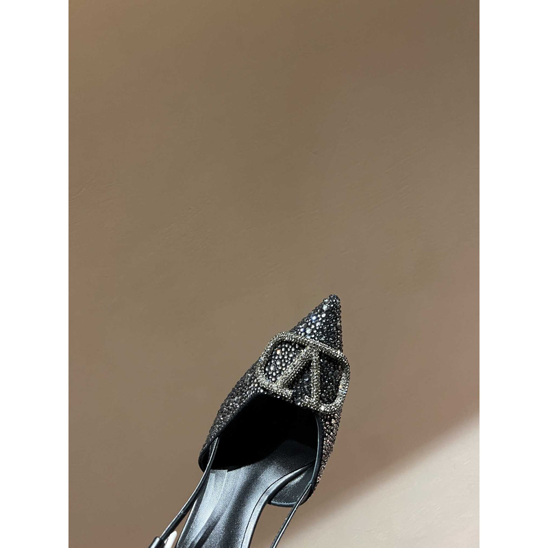 valentino glitter Di*m*nd high heel black