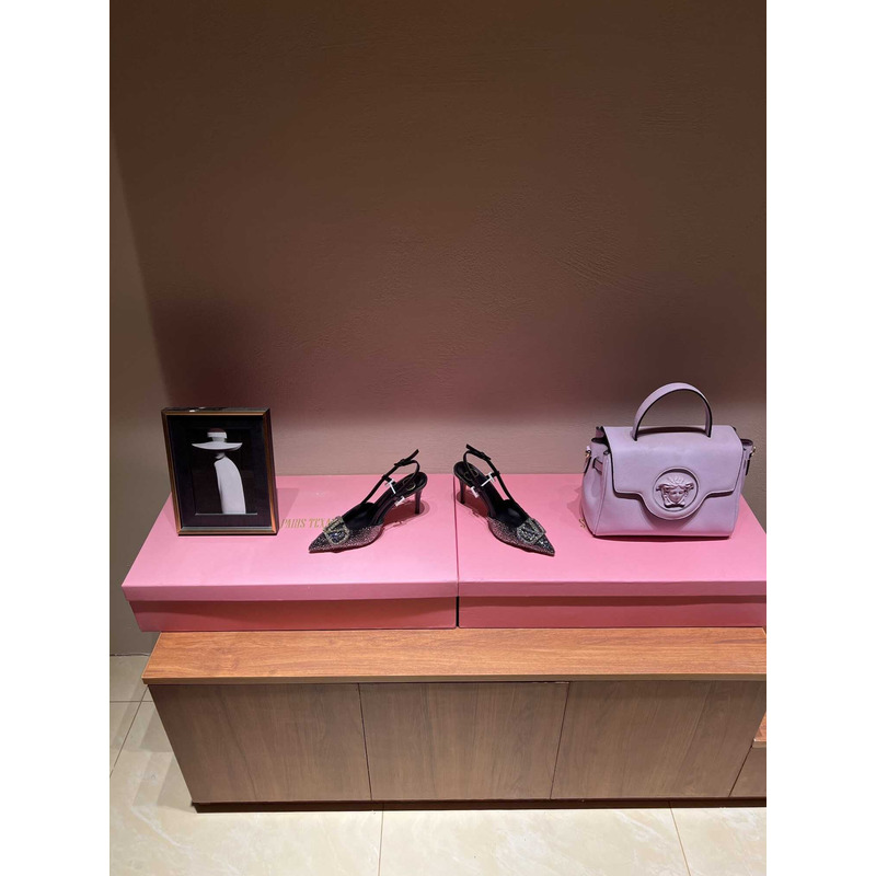 valentino glitter Di*m*nd high heel black