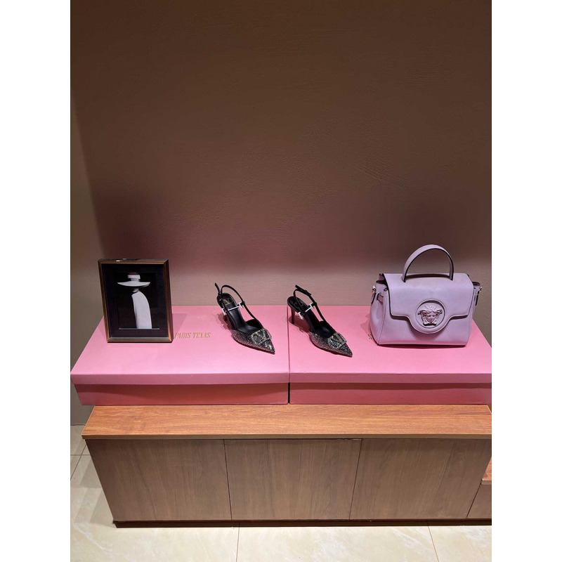 valentino glitter Di*m*nd high heel black