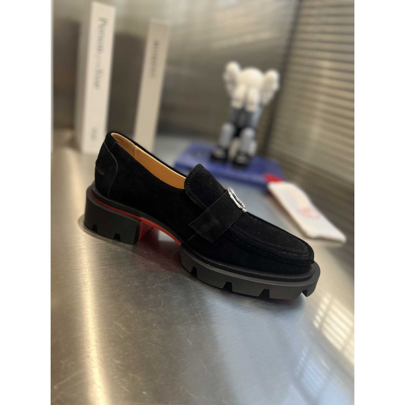 Ch**an louboutin moc loafers in black