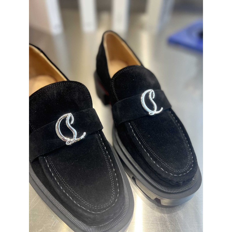 Ch**an louboutin moc loafers in black